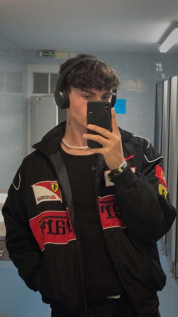 BLACK FERRARI RACER JACKET