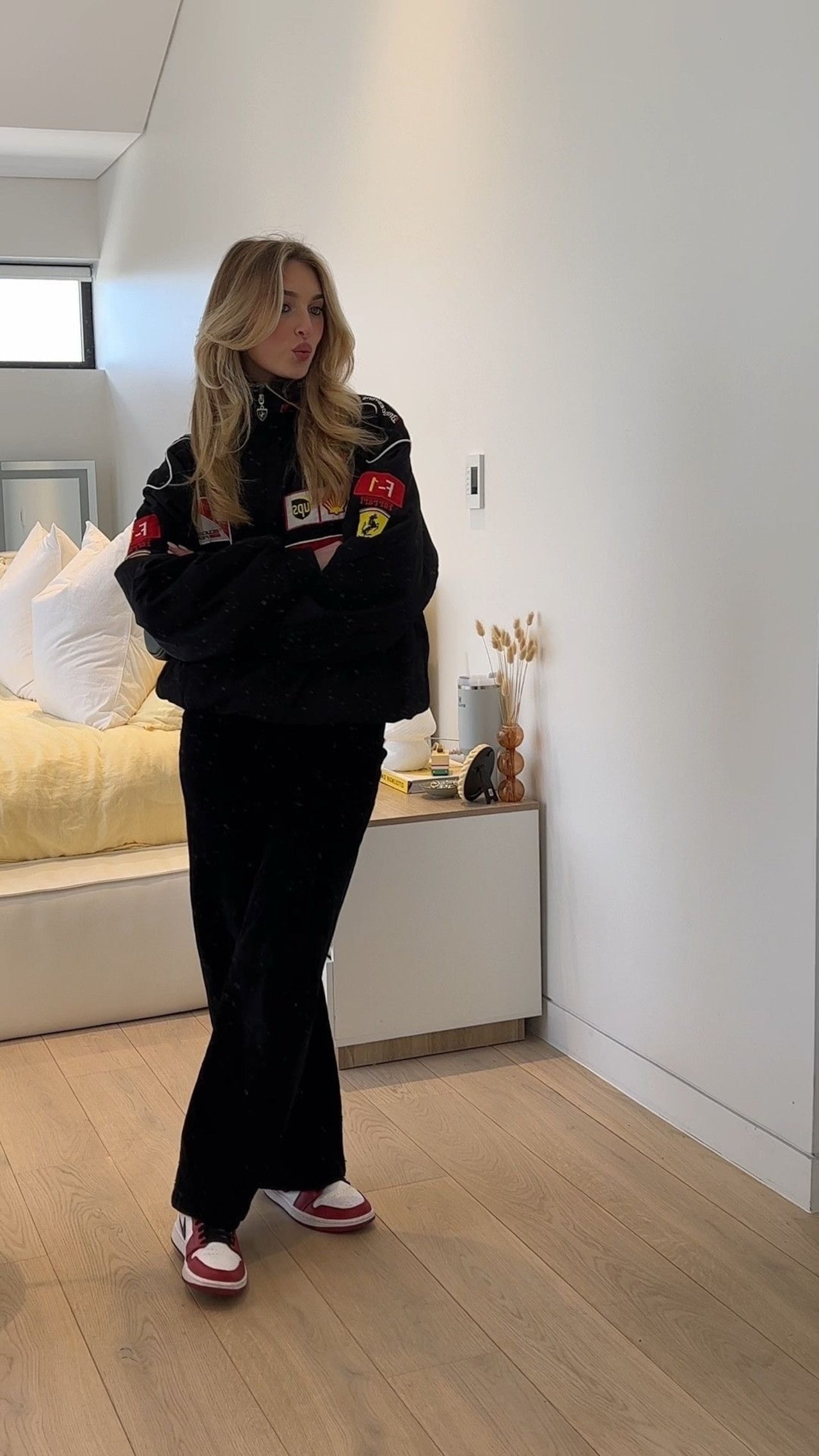 BLACK FERRARI RACER JACKET