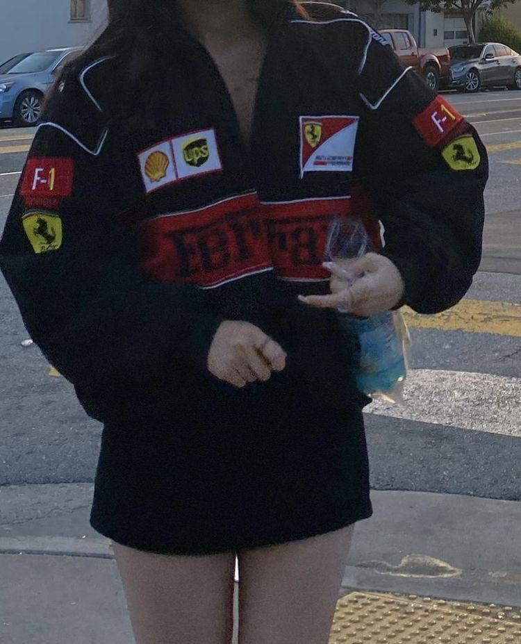 BLACK FERRARI RACER JACKET