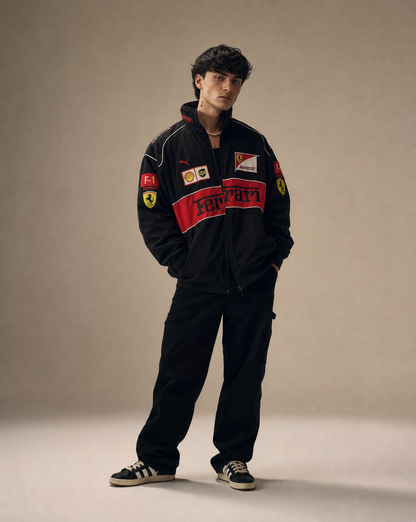 BLACK FERRARI RACER JACKET