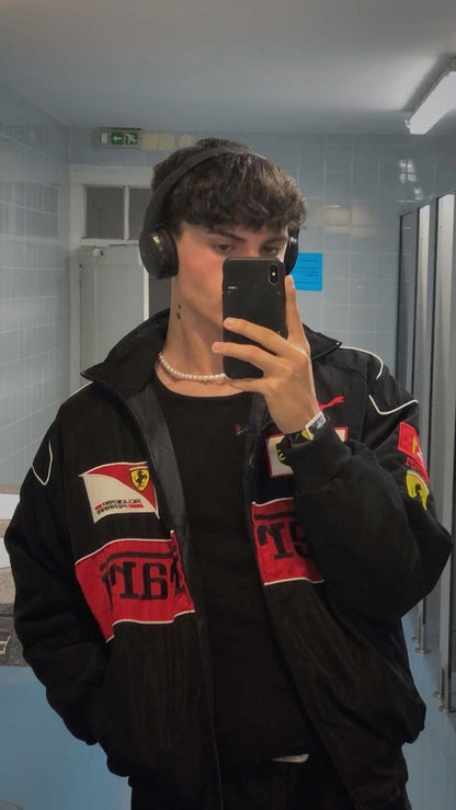 BLACK FERRARI RACER JACKET