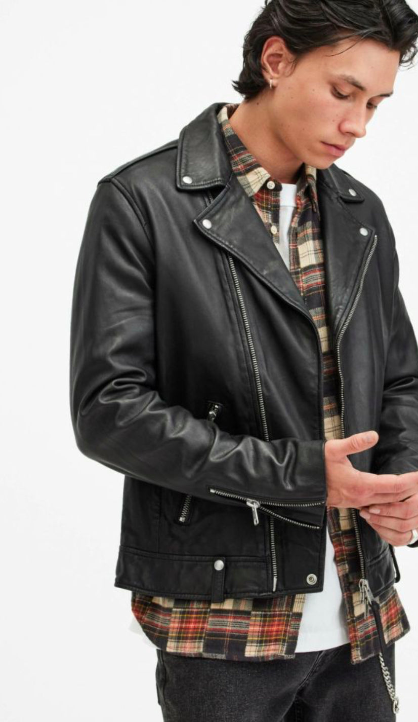 PRIME BIKER SHEEP LEATHER JACKET